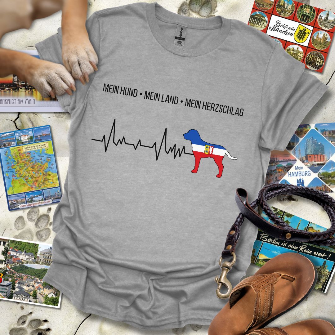 Mein Hund, Mein Land, Mein Herzschlag - Schleswig-Holstein - T-Shirt Unisex Relaxed Fit