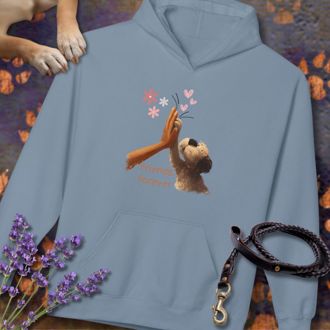 Friends forever High five - Unisex Modern Fit Hoodie für Hundefreunde