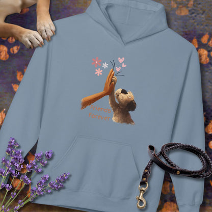 Friends forever High five - Unisex Modern Fit Hoodie für Hundefreunde