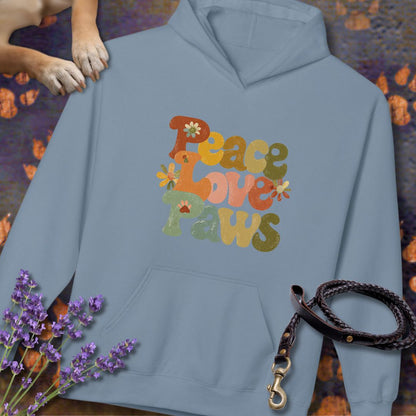 Peace Love Paws - Unisex Modern Fit Hoodie für Hundefreunde
