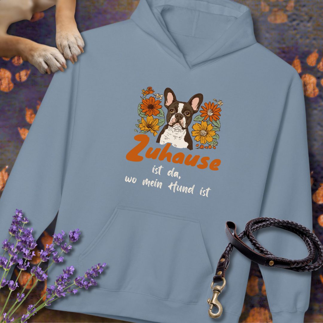 Zuhause ist da wo mein Hund ist - Französische Bulldogge - Unisex Modern Fit Hoodie für Hundefreunde