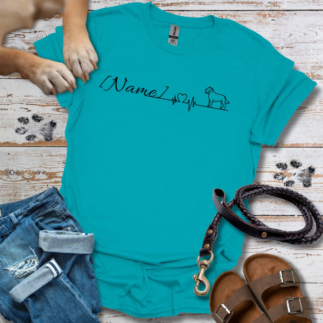 Herzlinie Personalisierbar - T-Shirt Unisex Classic Fit - Bequemer Klassiker