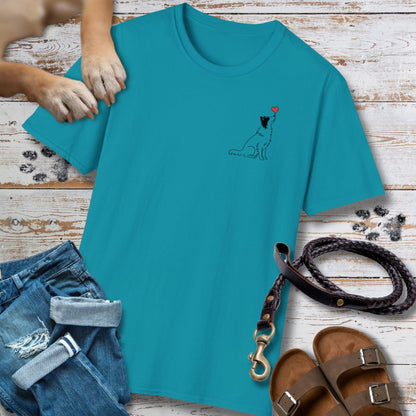 Herzenshunde - Border Collie - Vorne & Hinten - T-Shirt Classic Fit - Bequemer Klassiker