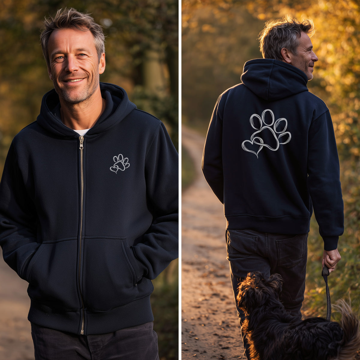 Unzertrennlich - Vorne & Hinten - Unisex Zip Hoodie Classic Fit