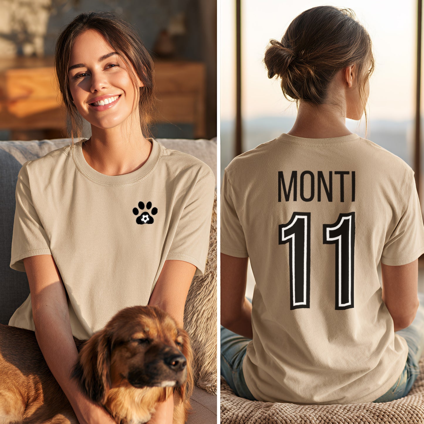 Mein Hund. Mein Team.  Personalisierbar Vorne & Hinten - WM-Edition - Classic Fit - Bequemer Klassiker