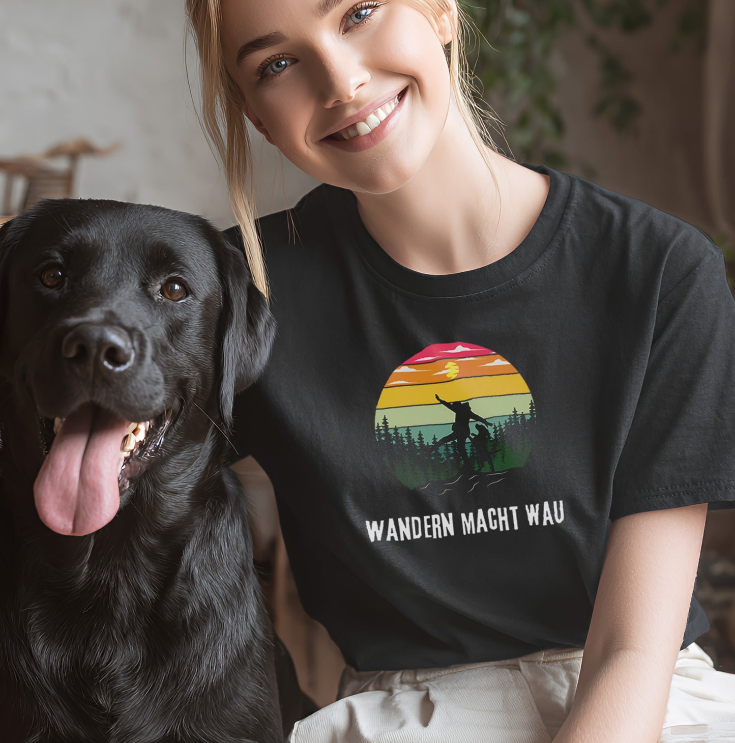 Wandern macht Wau - T-Shirt Unisex Modern Fit - Weich & Leicht
