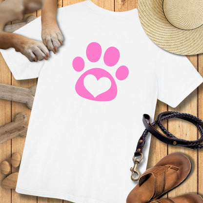 Love in Pink - Nur Hinten - T-Shirt Unisex Modern Fit - Weich & Leicht