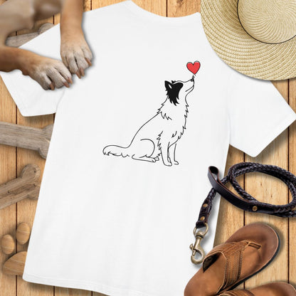Herzenshunde - Border Collie - Vorne & Hinten - T-Shirt Unisex Modern Fit - Weich & Leicht