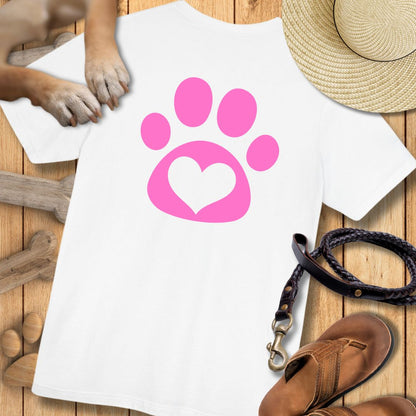 Love in Pink - Vorne & Hinten - T-Shirt Unisex Modern Fit Premium Qualität