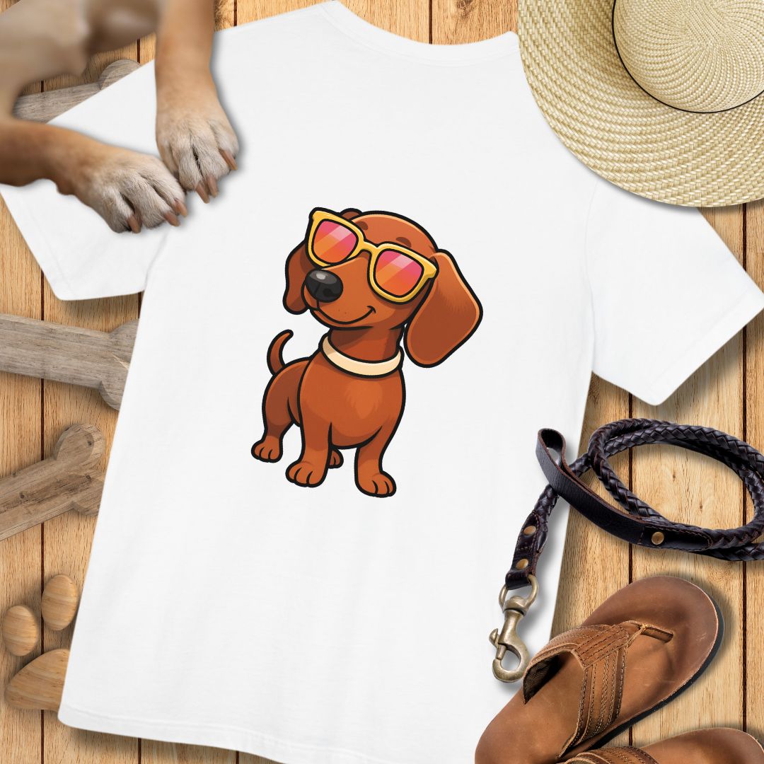Cooler Dackel - Nur Hinten - T-Shirt Unisex Modern Fit - Weich & Leicht