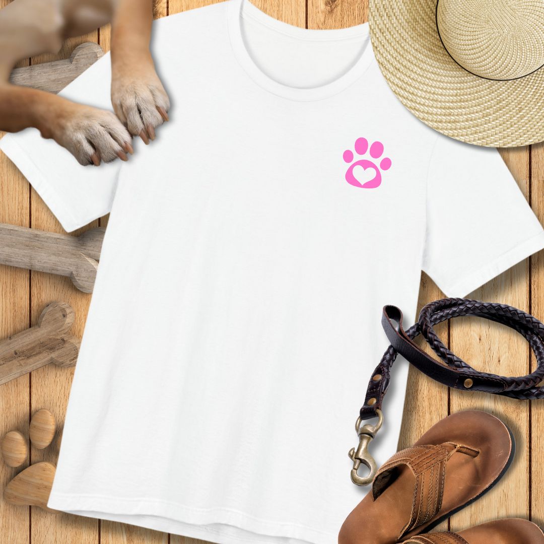 Love in Pink - Vorne & Hinten - T-Shirt Unisex Modern Fit Premium Qualität