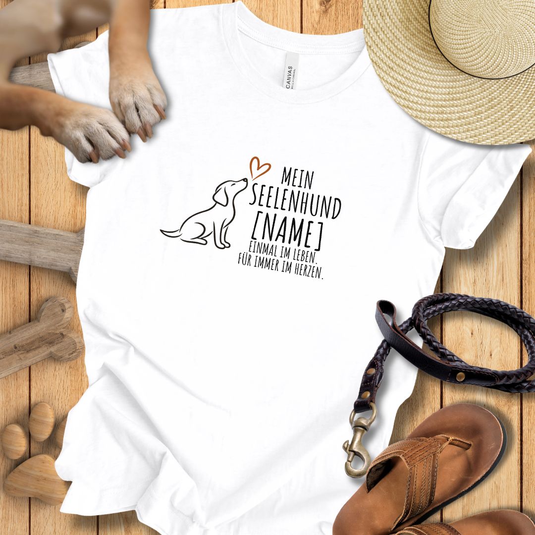 Mein Seelenhund Personalisierbar - T-Shirt Unisex Modern Fit - Weich & Leicht