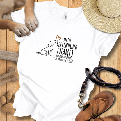 Mein Seelenhund Personalisierbar - T-Shirt Unisex Modern Fit - Weich & Leicht