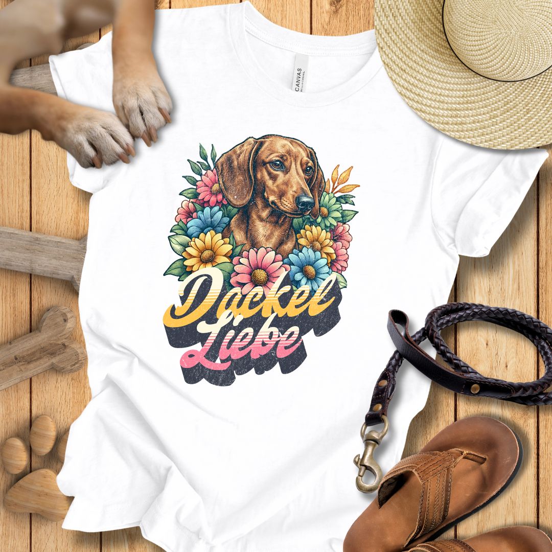 Dackel Liebe Retro - T-Shirt Unisex Modern Fit - Weich & Leicht