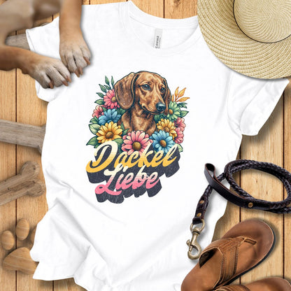 Dackel Liebe Retro - T-Shirt Unisex Modern Fit - Weich & Leicht