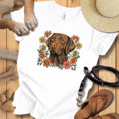 Floral Labrador - T-Shirt Unisex Modern Fit - Weich & Leicht