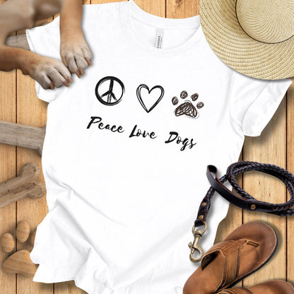 Peace Love Dogs - T-Shirt Unisex Modern Fit - Weich & Leicht