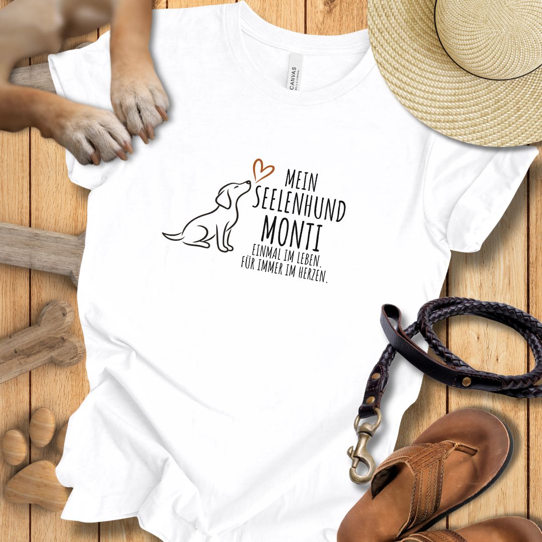 Mein Seelenhund Personalisierbar - T-Shirt Unisex Modern Fit - Weich & Leicht