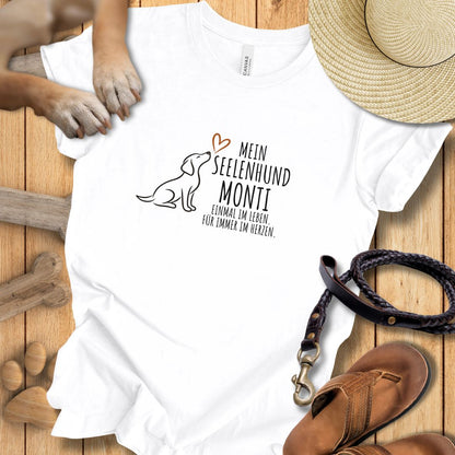 Mein Seelenhund Personalisierbar - T-Shirt Unisex Modern Fit - Weich & Leicht