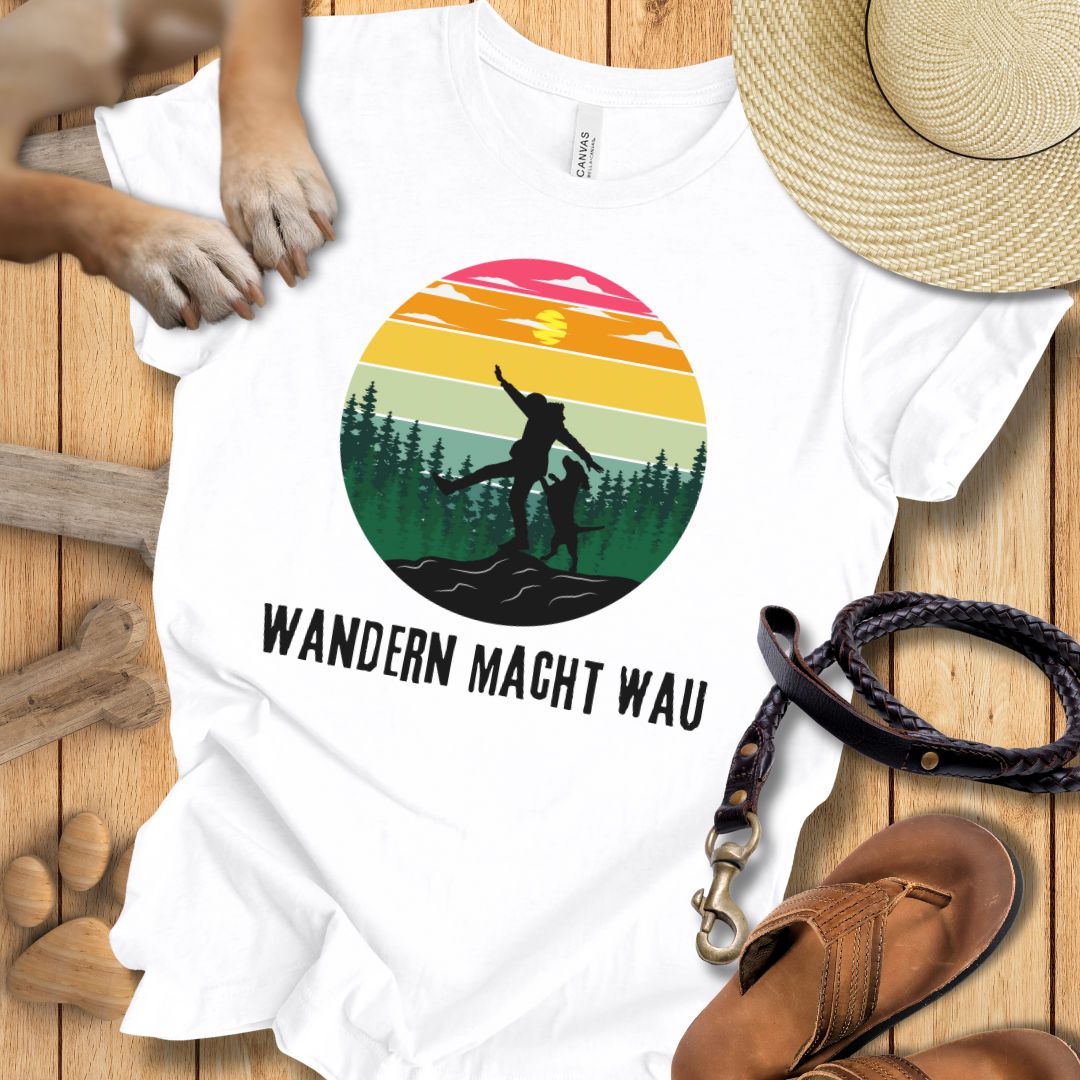 Wandern macht Wau - T-Shirt Unisex Modern Fit - Weich & Leicht