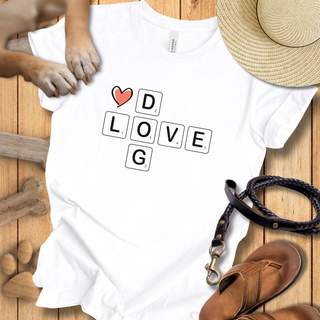 Scrabble Dog Love - T-Shirt Unisex Slim Fit