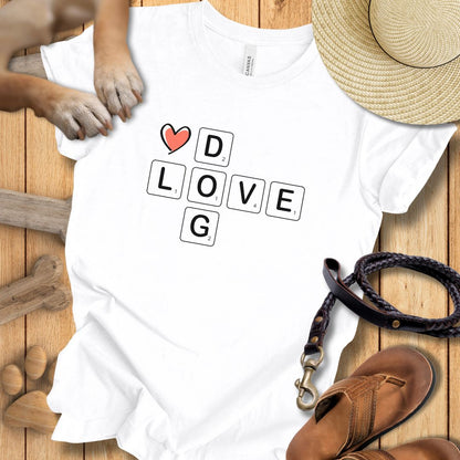 Scrabble Dog Love - T-Shirt Unisex Modern Fit - Weich & Leicht