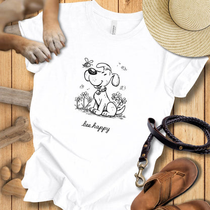 Bee happy - T-Shirt Damen Modern Fit - Weich & Leicht