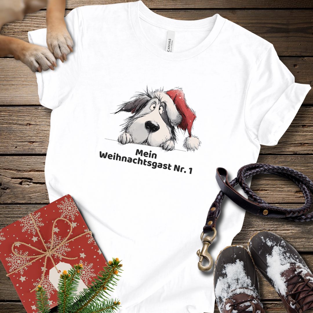 T-Shirt des Monats Dezember "Mein Weihnachtsgast Nr. 1" - T-Shirt Unisex Modern Fit - Weich & Leicht