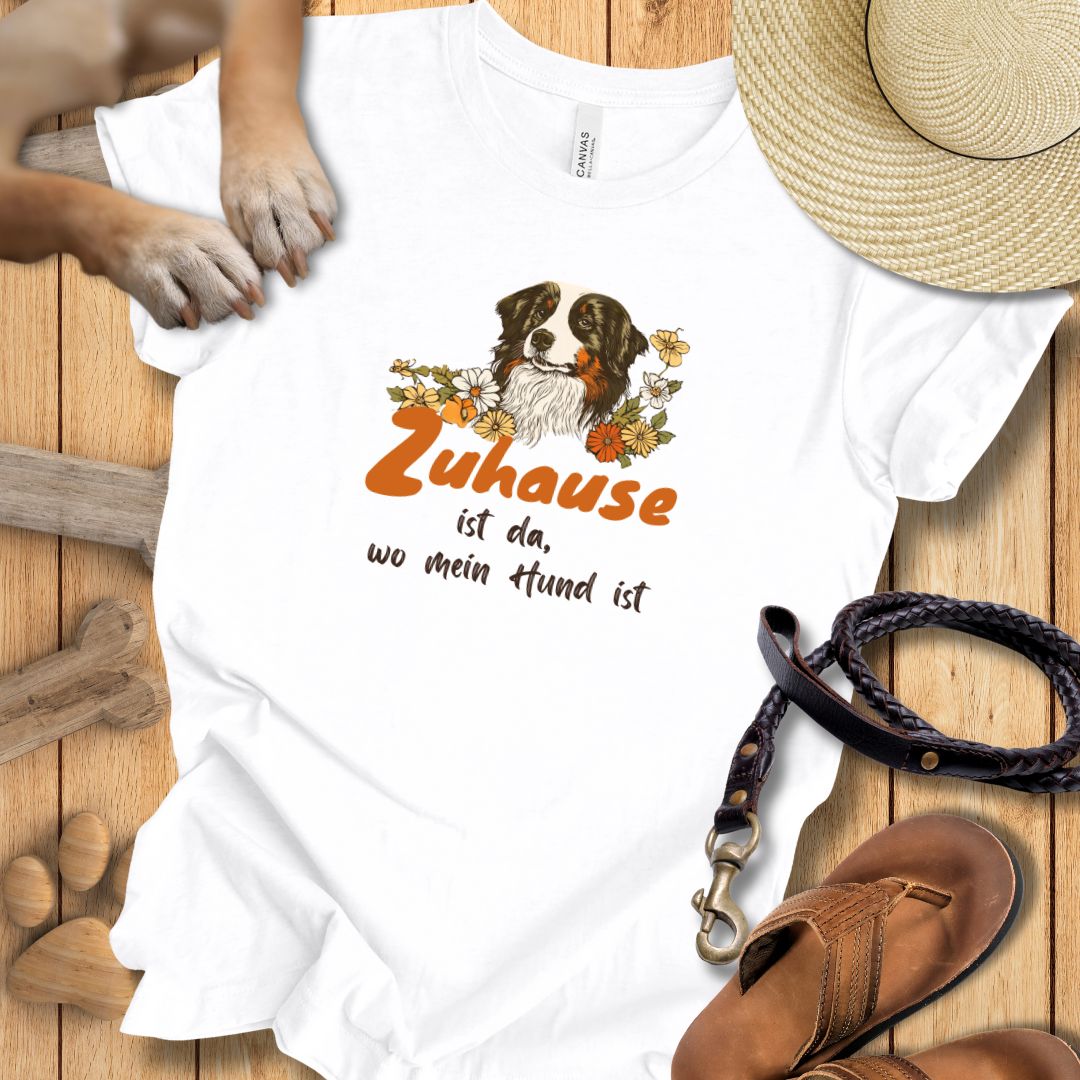 Zuhause ist da, wo mein Hund ist - Australian Shepherd - T-Shirt Unisex Slim Fit
