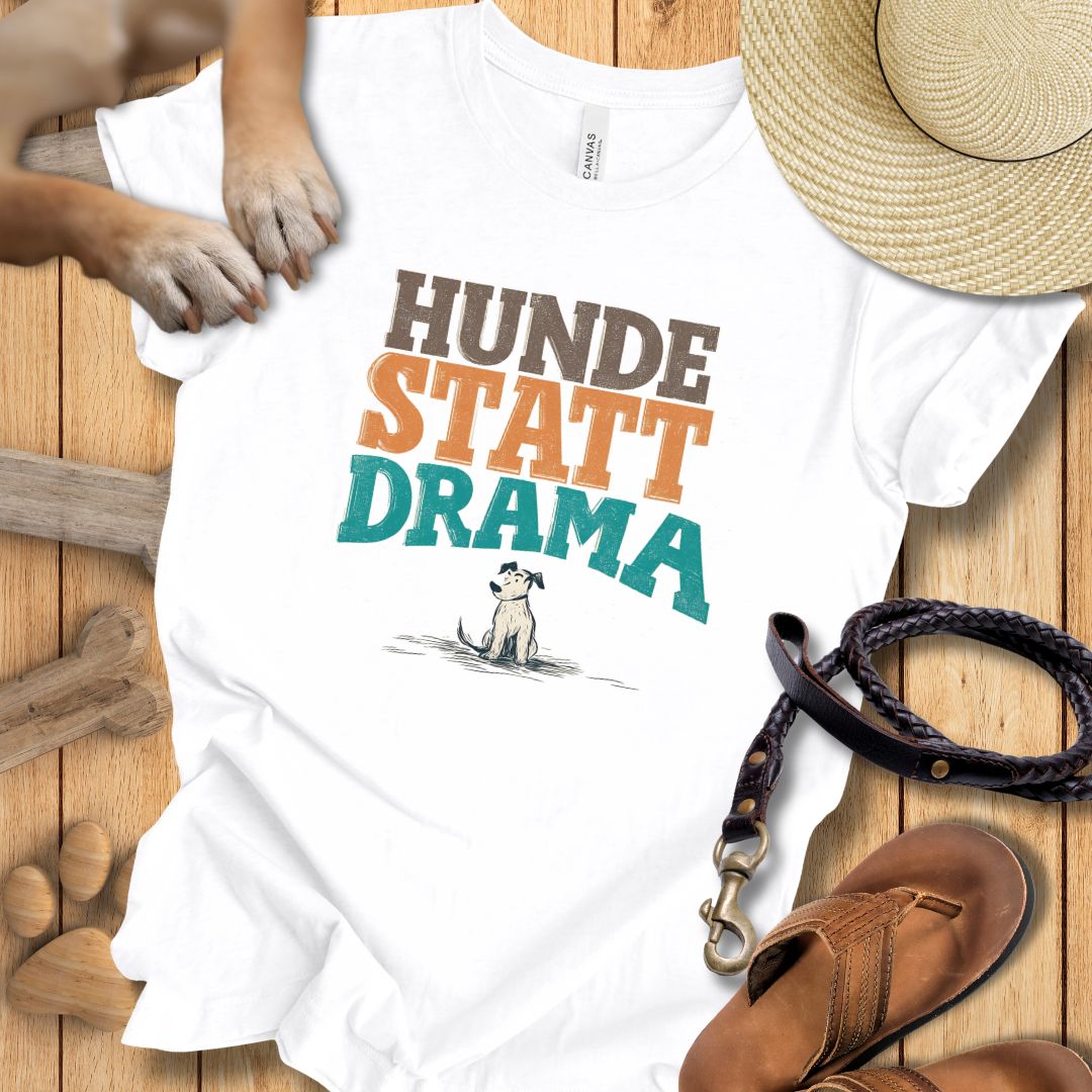 Hunde statt Drama - T-Shirt Unisex Modern Fit - Weich & Leicht