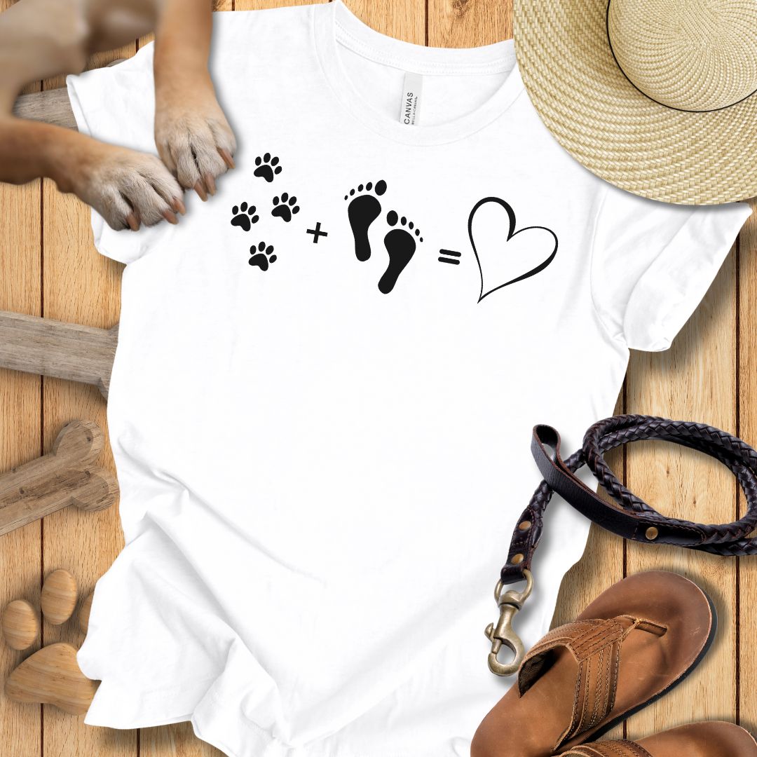 Pfoten + Füsse = Liebe - T-Shirt Unisex Modern Fit - Weich & Leicht