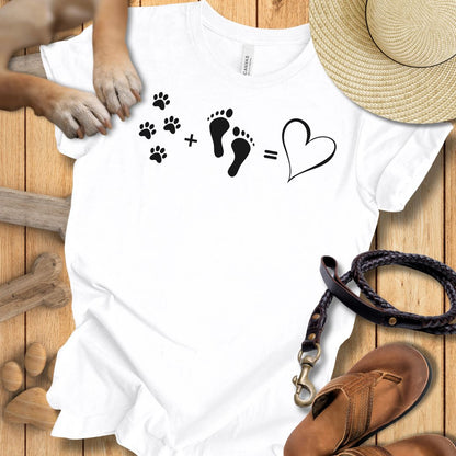 Pfoten + Füsse = Liebe - T-Shirt Unisex Modern Fit - Weich & Leicht