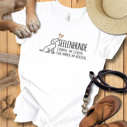 Seelenhunde – "Einmal im Leben, für immer im Herzen" - Premium T-Shirt Modern Fit - Weich & Leicht