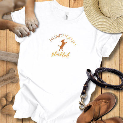 Hundherum glücklich - T-Shirt Unisex Modern Fit - Weich & Leicht