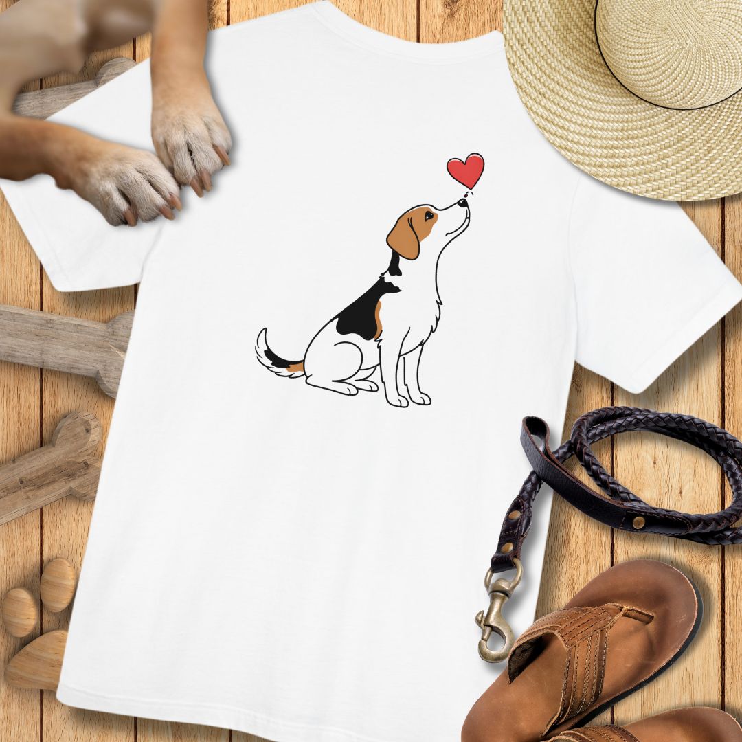 Herzenshunde - Beagle - Vorne & Hinten - T-Shirt Unisex Modern Fit - Weich & Leicht