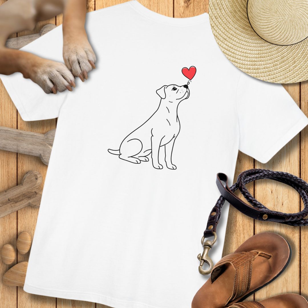 Herzenshunde - Boxer - Vorne & Hinten - T-Shirt Unisex Modern Fit - Weich & Leicht