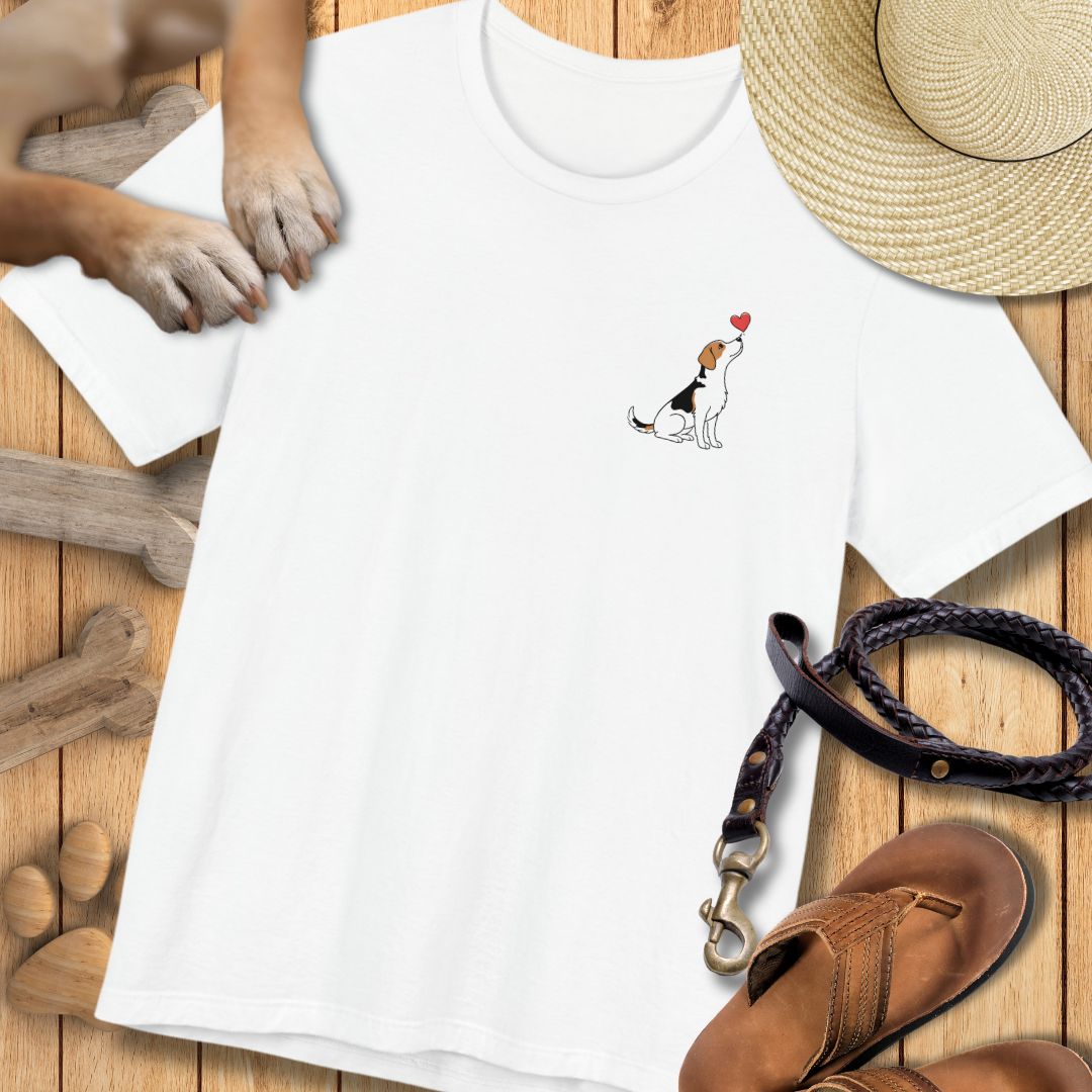 Herzenshunde - Beagle - Vorne & Hinten - T-Shirt Unisex Modern Fit - Weich & Leicht