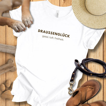 DRAUSSENGLÜCK - T-Shirt Unisex Modern Fit - Weich & Leicht