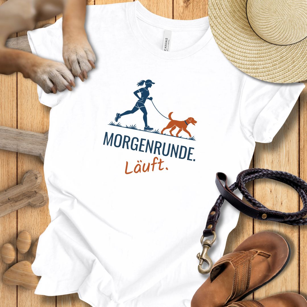 Morgenrunde Frau - Premium T-Shirt Modern Fit - Weich & Leicht