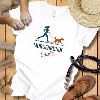 Morgenrunde Frau - Premium T-Shirt Modern Fit - Weich & Leicht