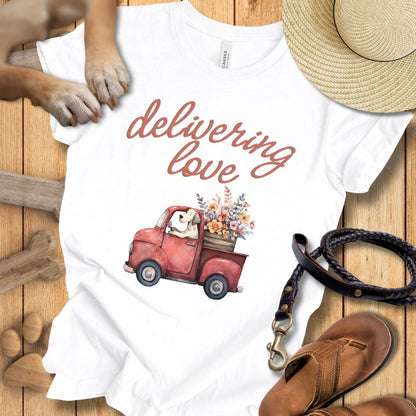 Delivering Love - T-Shirt Unisex Modern Fit - Weich & Leicht