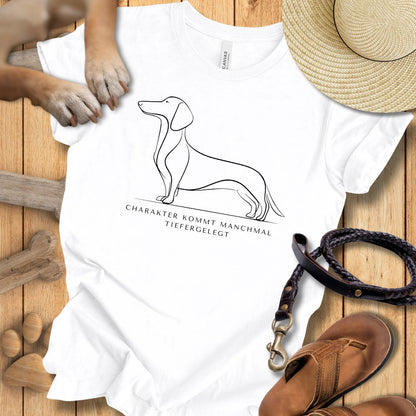 Charakter Tiefergelegt - Dackel - T-Shirt Unisex Modern Fit - Weich & Leicht