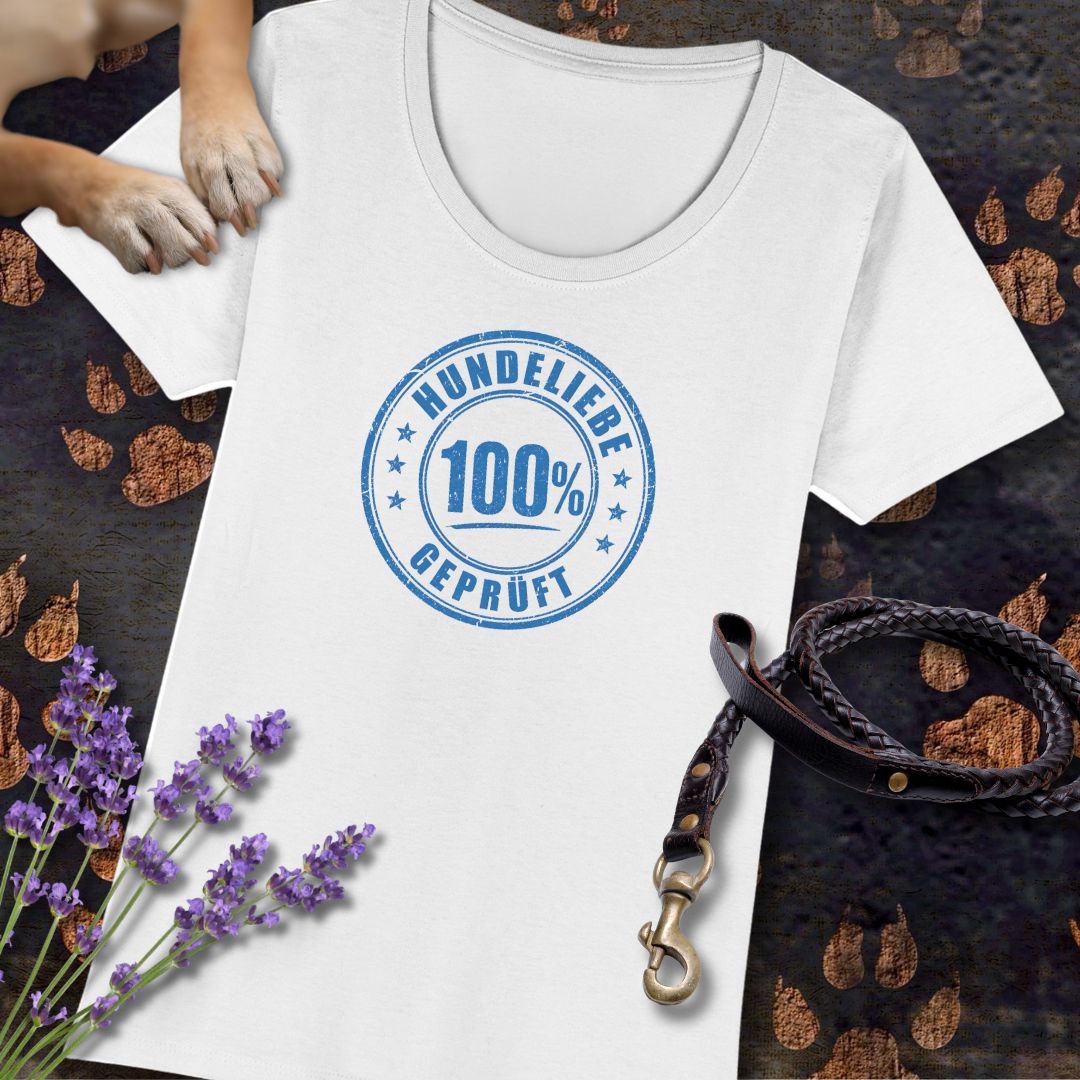 100% Hundeliebe - Premium Damen T-Shirt - Slim Fit