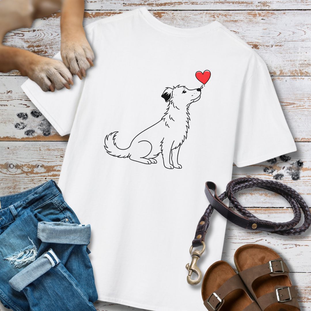 Herzenshunde - Unikat auf vier Pfoten - Vorne & Hinten - T-Shirt Unisex Classic Fit - Bequemer Klassiker
