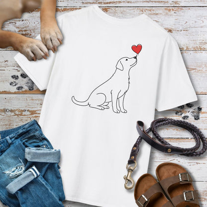 Herzenshunde - Labrador - Vorne & Hinten - T-Shirt Unisex Classic Fit - Bequemer Klassiker