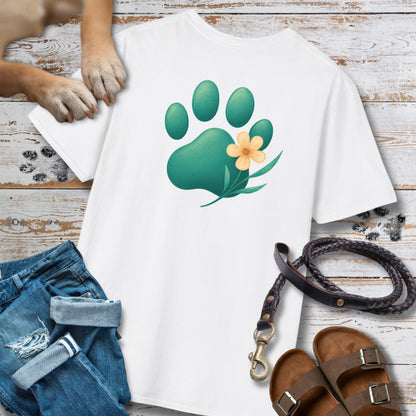 T-Shirt des Monats März "Frühlingspfote" - T-Shirt Unisex Classic Fit - Bequemer Klassiker