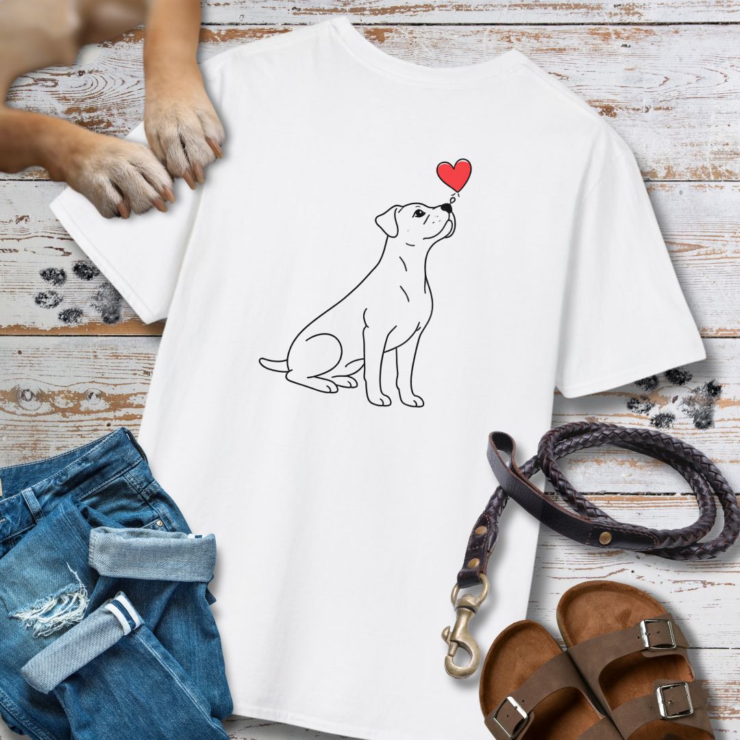 Herzenshunde - Boxer - Vorne & Hinten - T-Shirt Unisex Classic Fit - Bequemer Klassiker