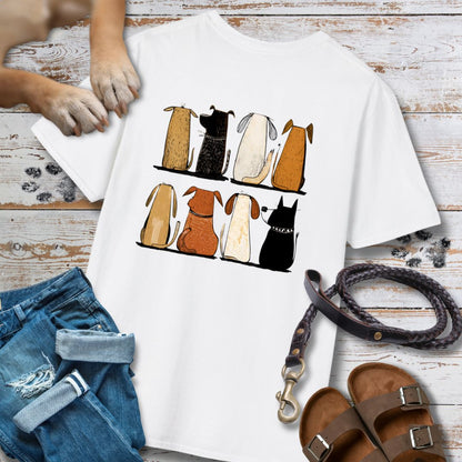 Acht Hunde - Vorne & Hinten - T-Shirt Unisex Classic Fit - Bequemer Klassiker