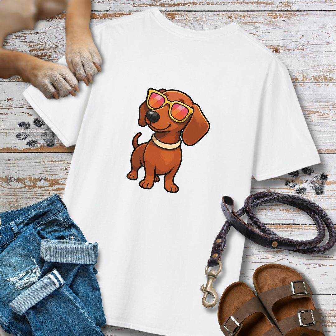 Cooler Dackel - Nur Hinten - T-Shirt Unisex Classic Fit - Bequemer Klassiker