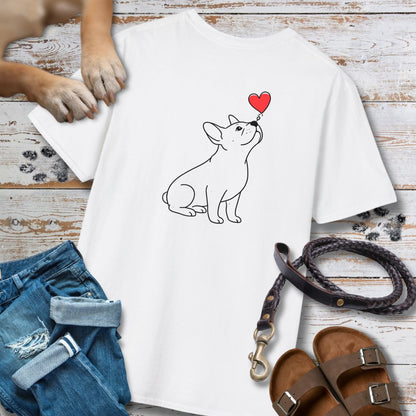 Herzenshunde - Französische Bulldogge - Vorne & Hinten - T-Shirt Unisex Classic Fit - Bequemer Klassiker